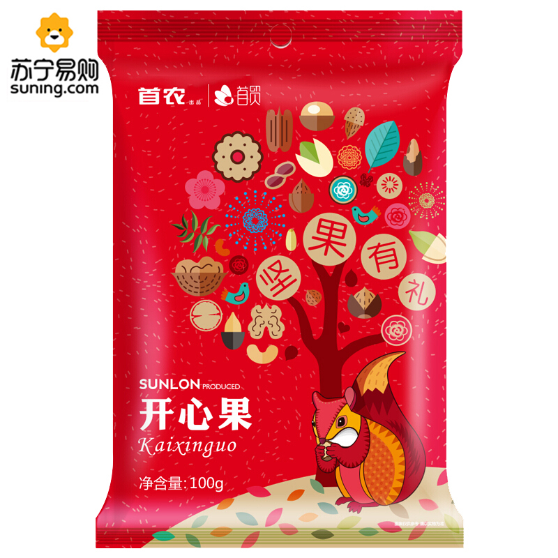 首农 金玉满堂干果礼盒装1364g ,每日天天坚果 零食年货大礼包