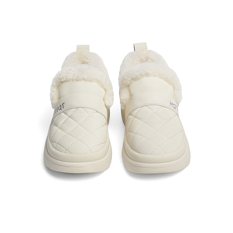 红蜻蜓女鞋2024新款冬季加绒加厚保暖雪地靴一脚蹬毛毛鞋短靴子