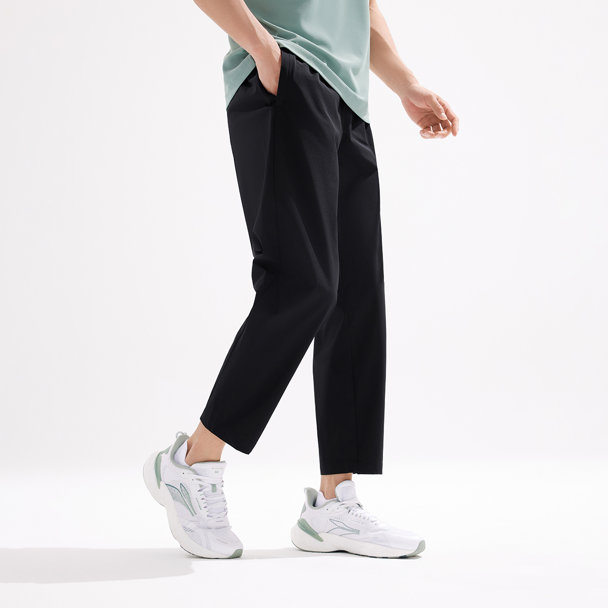 361°运动裤男新款宽松九分裤运动速干裤透气休闲裤跑步裤子男652514708V高清大图