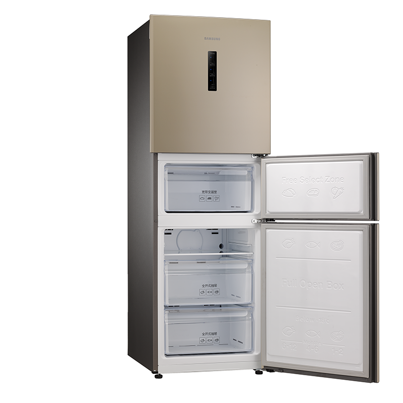 三星samsung280升三门冰箱bcd265wmtisk1日曜金