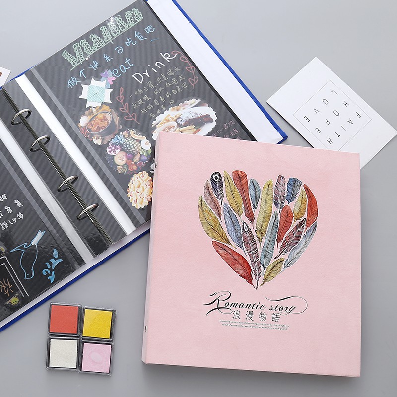 相册diy手工创意覆膜影集本粘贴式情侣浪漫拍立得恋爱纪念册 三维工匠 甜蜜心事高清大图