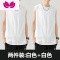七斓纯色背心男士夏季运动宽松潮牌无袖坎肩薄款打底衫休闲短袖t恤男