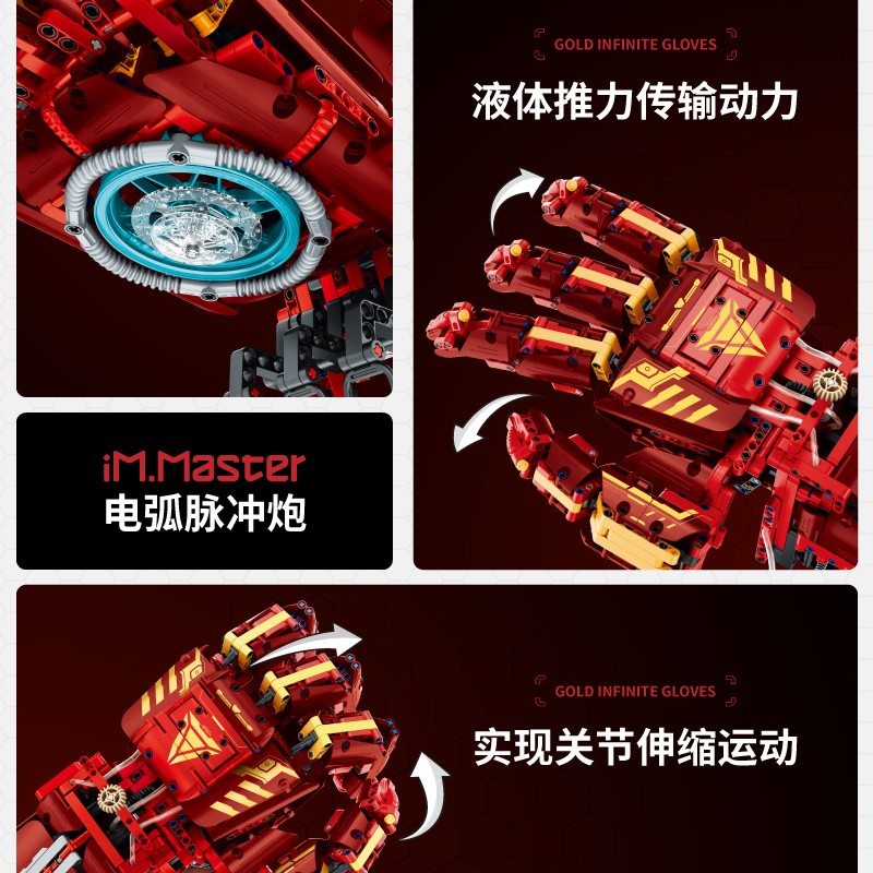 万致6840机械臂泰坦合金手套可佩戴指关节伸缩液压系统高清大图