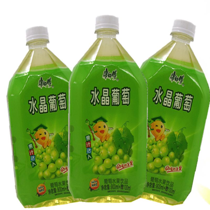 康师傅水晶葡萄汁整箱1升12瓶大瓶装水果味饮料果汁饮品