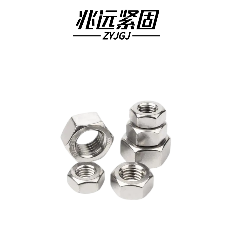 兆远紧固 304不锈钢六角螺母(个)(M6)高清大图