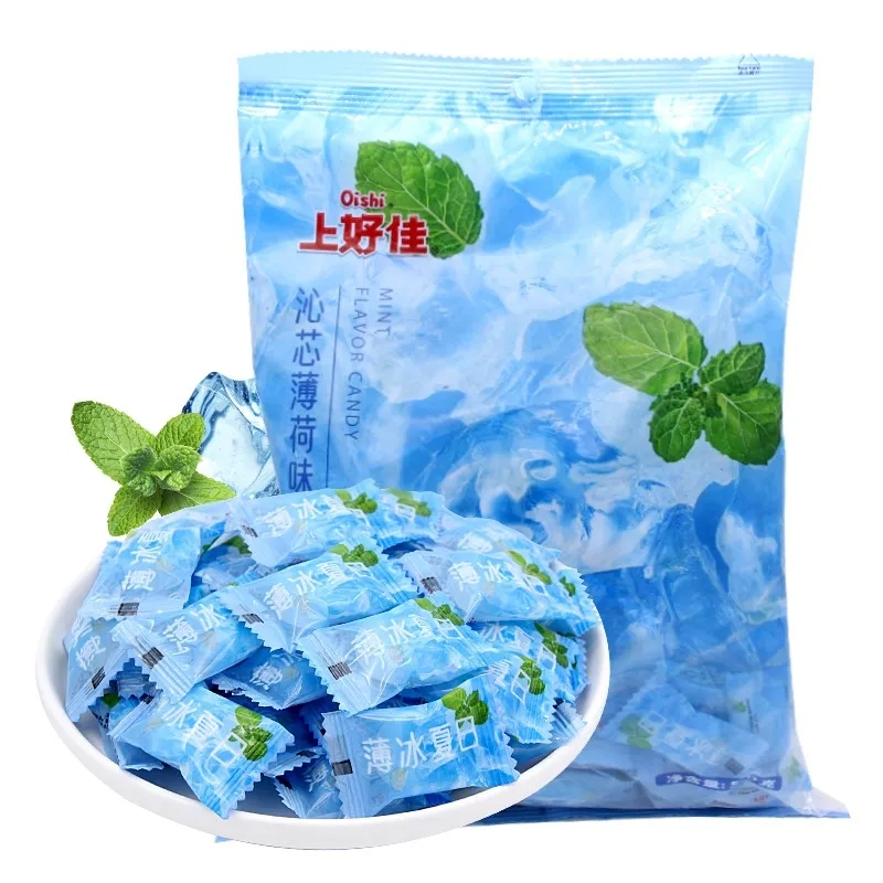 上好佳薄荷糖清凉硬糖500g*5包清新口气招待糖果袋装婚庆批喜糖(沁芯薄荷味)参数配置_规格_性能_功能-苏宁易购