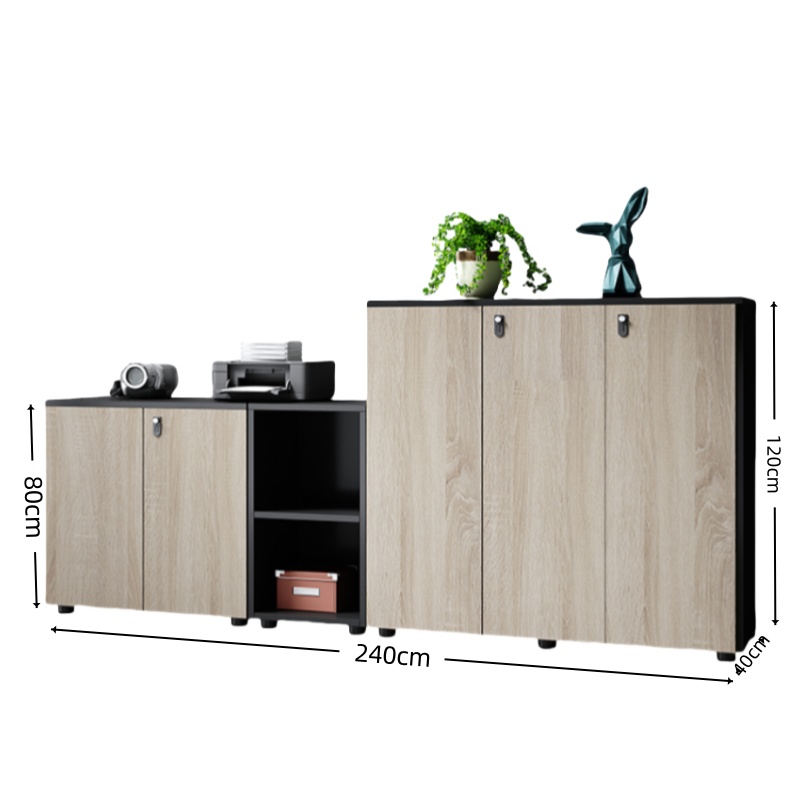 智叶舟办公矮柜240*40*120cm台高清大图