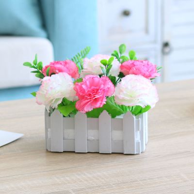 塑料假花绢花干花束仿真花艺套装客厅家居装饰品栅栏摆设插花摆件15