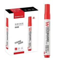 齐心 WB701 易擦白板笔 2.0mm 12支/盒 红 单位：盒