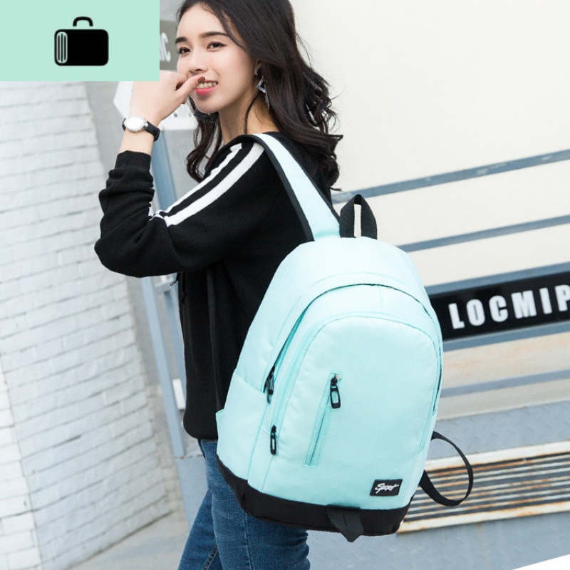 ins超火双肩包女韩版背包初中学生书包高中男旅行包大容量电脑包NEW LAKE 小号月色