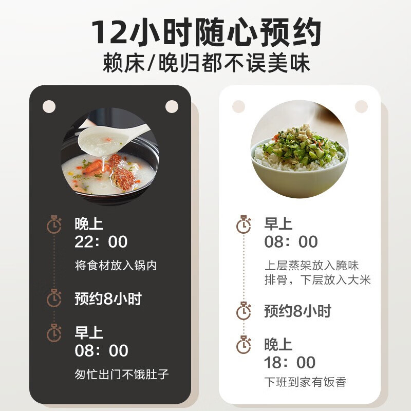 小熊(Bear)DFB-C30电饭煲 迷你家用小容量一键快煮饭多功能预约定时配蒸笼元釜内胆3L蒸饭器 DFB-C30D1高清大图