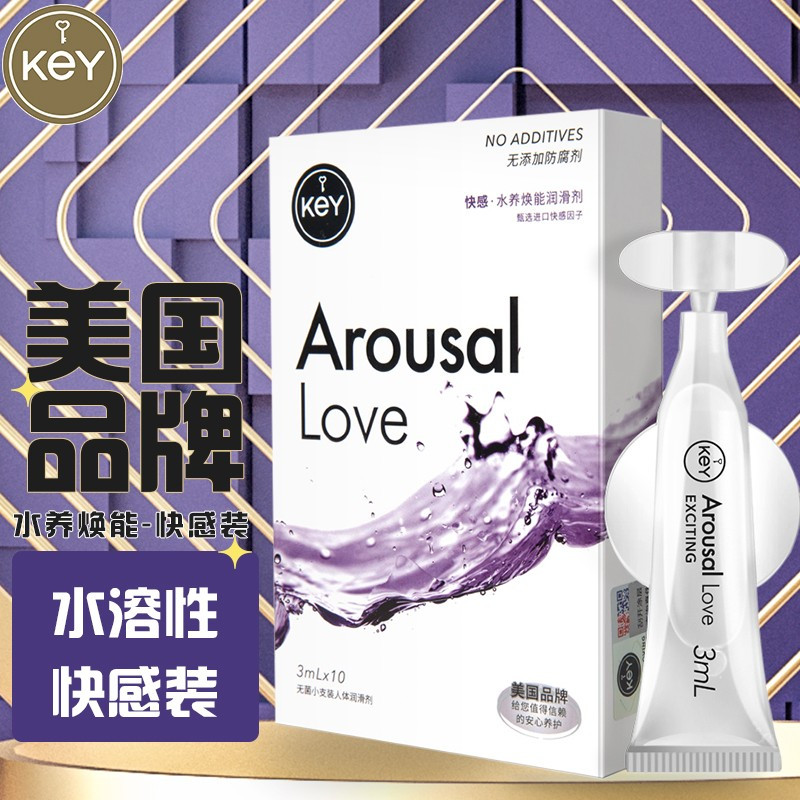 美国KEY冰川水快感润滑剂水溶性人体润滑液女性私处快感增强液高潮夫妻房事性爱冷淡调情兴奋喷剂成人情趣性用品情侣系列
