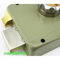 定制防盗锁 套装机械十字老式防盗大老式美心盼盼防盗锁体外装机械弹子十字锁芯牛头锁大锁套装 安装孔距92x78