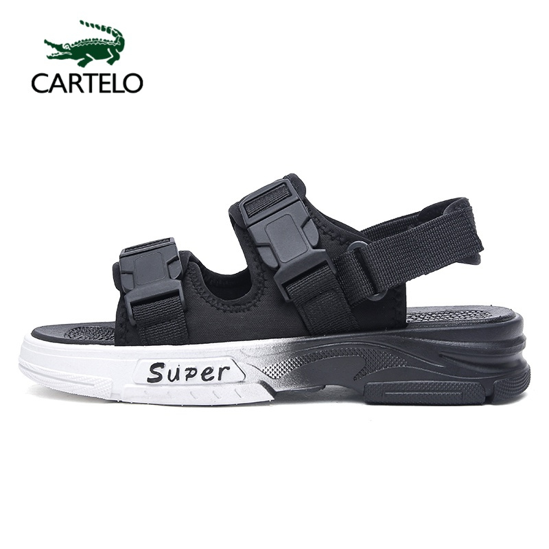 线下专柜同款卡帝乐鳄鱼cartelo新款渐变色凉鞋男夏季休闲运动凉拖鞋