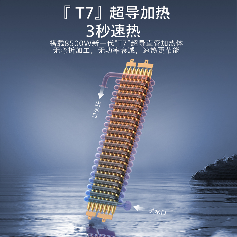飞利浦即热式电热水器家用恒温速热加热器小型过水热洗澡神器大功率8500W