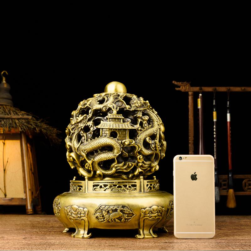 家柏饰(CORATED)九转乾坤鼎 摆件九龙戏珠办公室桌面摆件开业礼品高清大图