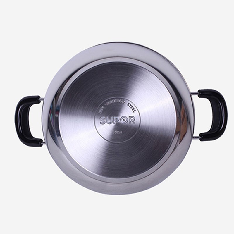 苏泊尔(SUPOR) VT20HS01汤锅304不锈钢汤锅20cm双耳锅具可立盖电磁炉燃气灶通用yzh