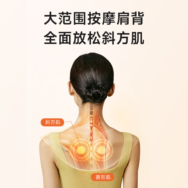 SKG颈椎按摩器肩颈背部按摩仪披肩热敷斜方肌仿人手敲捶打腰部 生日礼物送男女友送父母长辈实用礼品 仿人手捶打H1时尚款高清大图