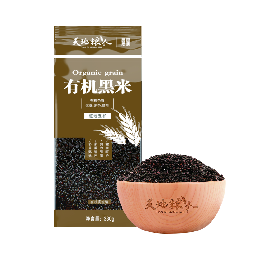 天地粮人 有机黑米 330g*3(单位:组)高清大图