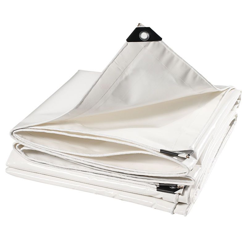 防雨布苫布防水布油布加厚雨棚户外遮雨布篷布遮阳隔热|刀刮布白色款