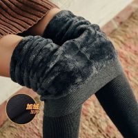 [超买直播爆品]樵JIAO加绒棉螺纹打底裤女冬显瘦外穿高腰保暖裤一体裤袜095-0132-0157-HFZZ竖条纹打底裤