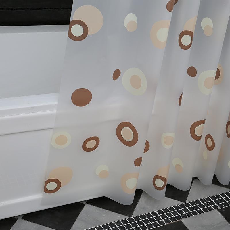 卫生间浴帘布塑料防水加厚隔断帘浴室拉帘遮光窗帘挂帘子三维工匠