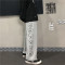 小熊裤子女2021新款春夏韩版ins黑色薄款休闲裤宽松直筒阔腿裤潮 浅灰色直筒常规 M