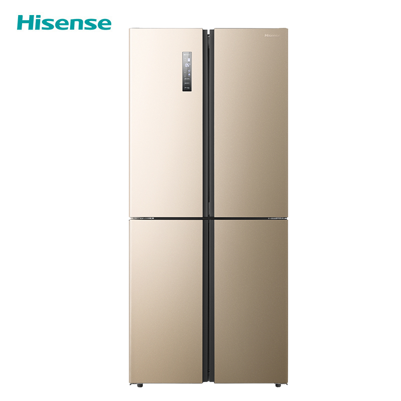 海信 (Hisense) 416升 国民十字对开门冰箱 变频风冷无霜 电脑控温 琥珀金 BCD-416WMK1DPT