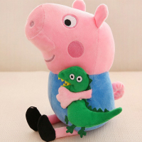 小猪佩奇毛绒Peppa Pig粉红猪小妹佩佩猪19cm-120cm 一家毛绒玩具公仔玩偶礼盒装 小猪佩奇一家 超大号