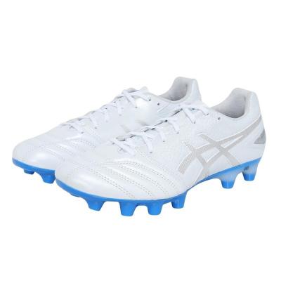 ASICS男足宽版土壤人造草足球鞋缓震耐磨可替换鞋垫 White_×_Silver 40.5