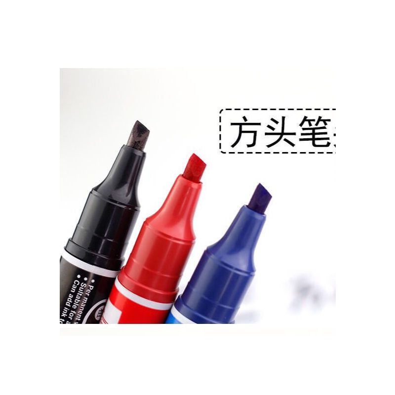 大双头油性记号笔黑色勾线笔马克笔防水不掉色粗头大容量大头文具
