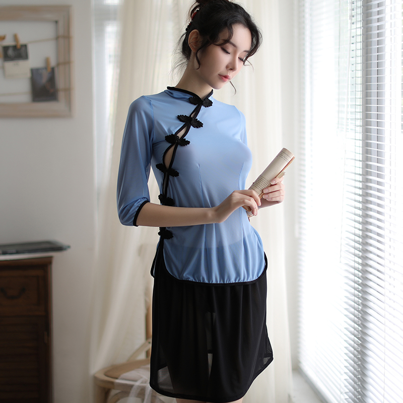 情趣内衣女装透视侧叉制服民国风学生装性感旗袍长夜漫漫睡裙