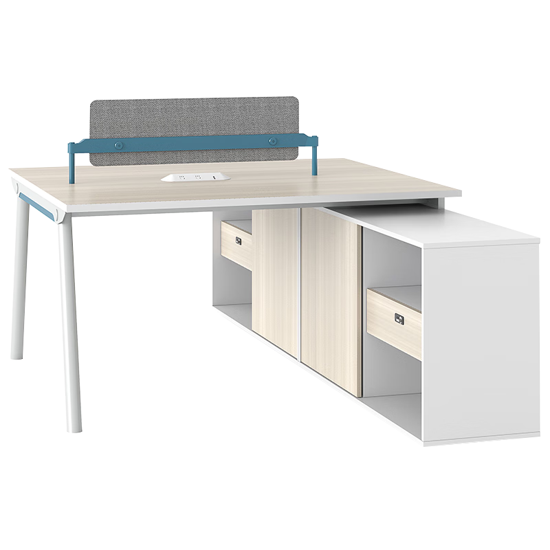 中泰(jongtay)双人财务办公桌椅组合屏风工位职员桌卡座员工桌办公家具1.4米 J-AT-GE14