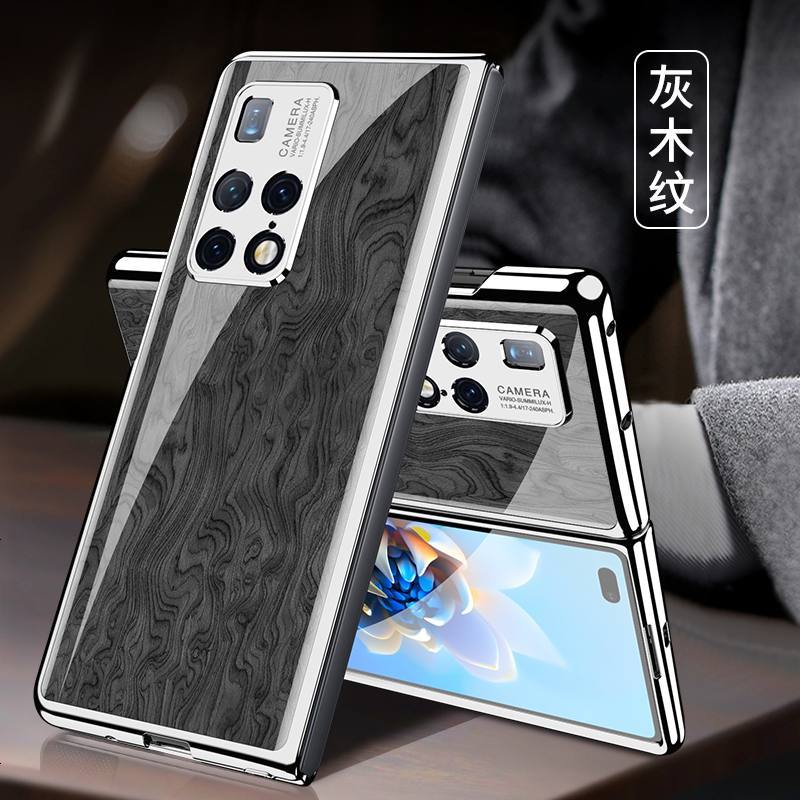 vmonn适用于华为matex2手机壳新款彩绘电镀玻璃壳matex2折叠屏保护套