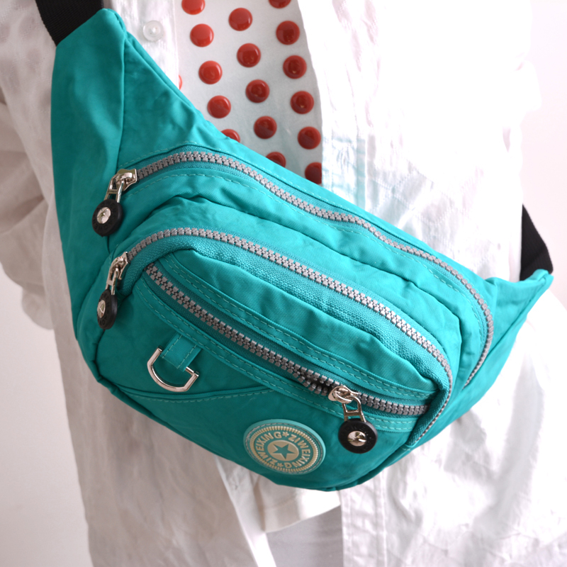 女士腰包休闲尼龙小包韩版斜跨小包包运动手机包女饺子包旅行背包视频