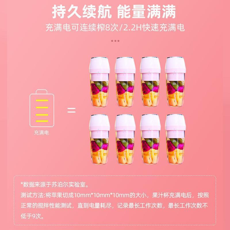 苏泊尔（SUPOR）榨汁机家用便携 随行杯学生宿舍小型电动迷你料理机榨汁杯充电小巧便捷无线果汁机JC309