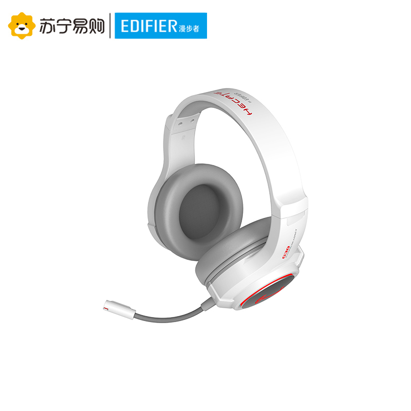 Edifier/漫步者 HECATE G30 声卡版 电脑耳机头戴式电竞游戏降噪有线带麦 白色