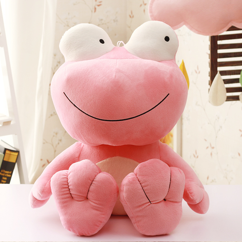 大号大眼青蛙绿色蛙公仔毛绒玩具玩偶娃娃布偶睡觉抱枕圣诞女