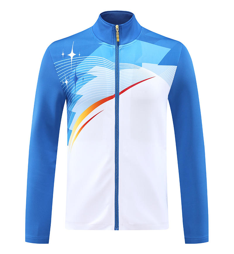 鑫捷登 男女同款运动套装AGRY-LY8006 1套(彩蓝、红色、宝蓝 S-5XL)高清大图