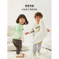 [2件2折价:51]moomoo童装女童套装春秋装新款卡通男宝杜邦索罗娜面料两件套