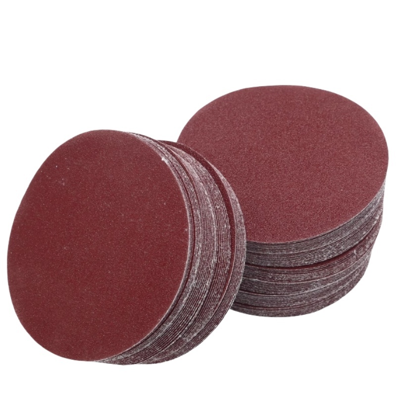 铁洋 背绒砂纸片 植绒砂纸片 5寸125mm 120目红砂 片高清大图
