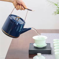 苏氏陶瓷快速烧水壶泡茶专用单壶提梁壶小型电器煮茶器套装霁蓝色