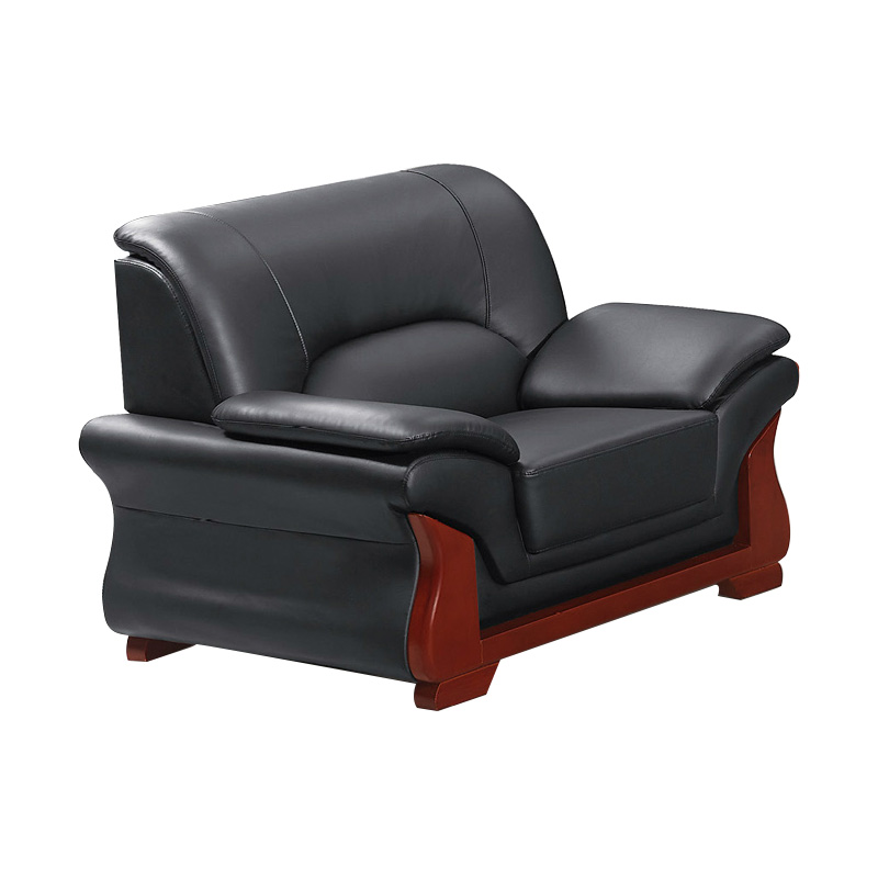 匡大 办公沙发皮艺商务沙发单人位KD-E035高清大图