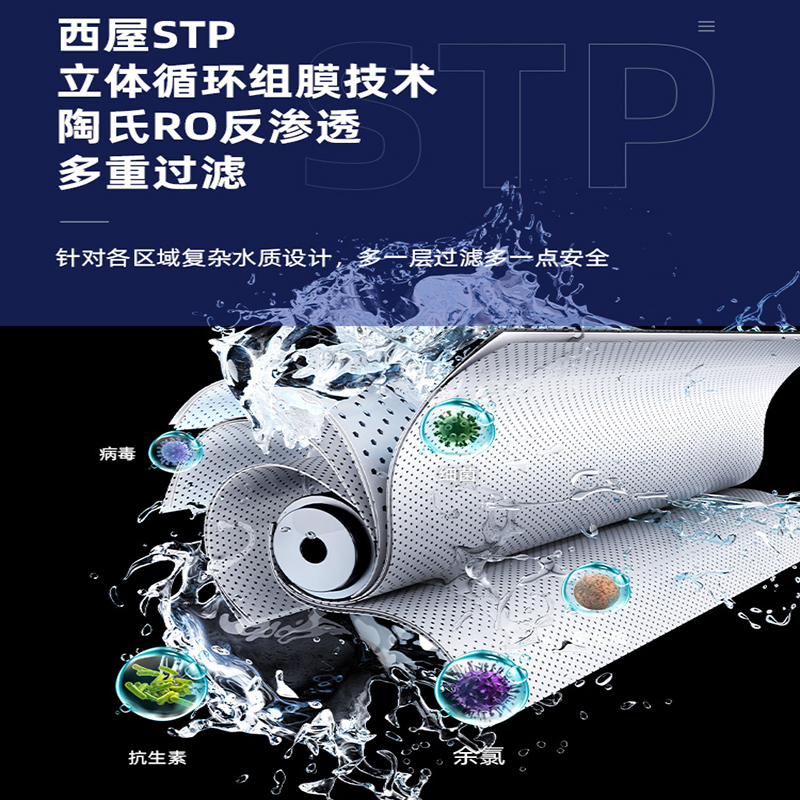 西屋(Westinghouse)WRO800-C6001直饮RO反渗透净化器