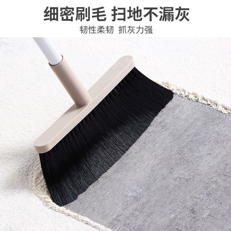 茶花(CHAHUA) 扫把簸箕套装家用不锈钢杆扫帚畚箕组合两件套 咖啡色*213001高清大图