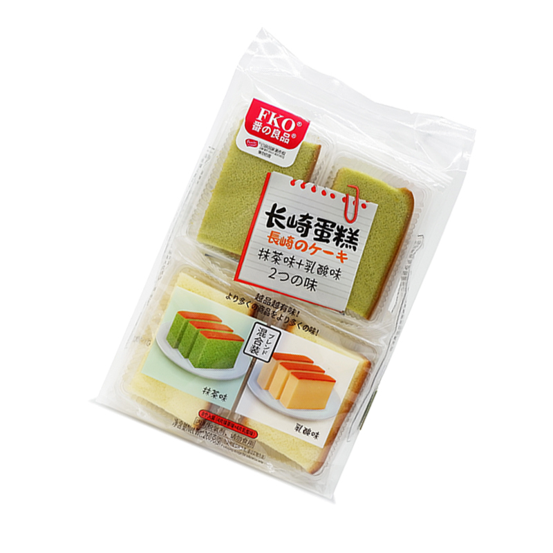 FKO番の良品长崎蛋糕(4片抹茶味+4片乳酸味)260g