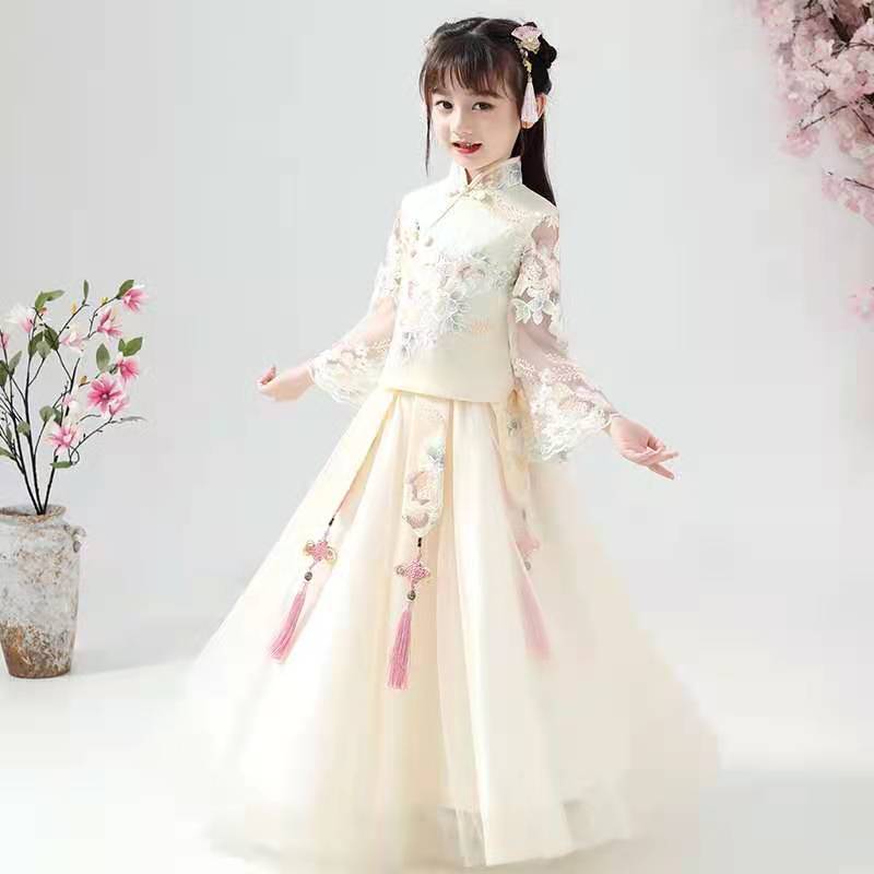 汉服女童仙夏装中国风儿童古装女孩裙子新款唐装樱花公主裙礼服