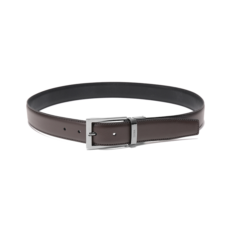 杰尼亚zegna男士牛皮可裁剪双面旋转皮带腰带lhvimb010rz