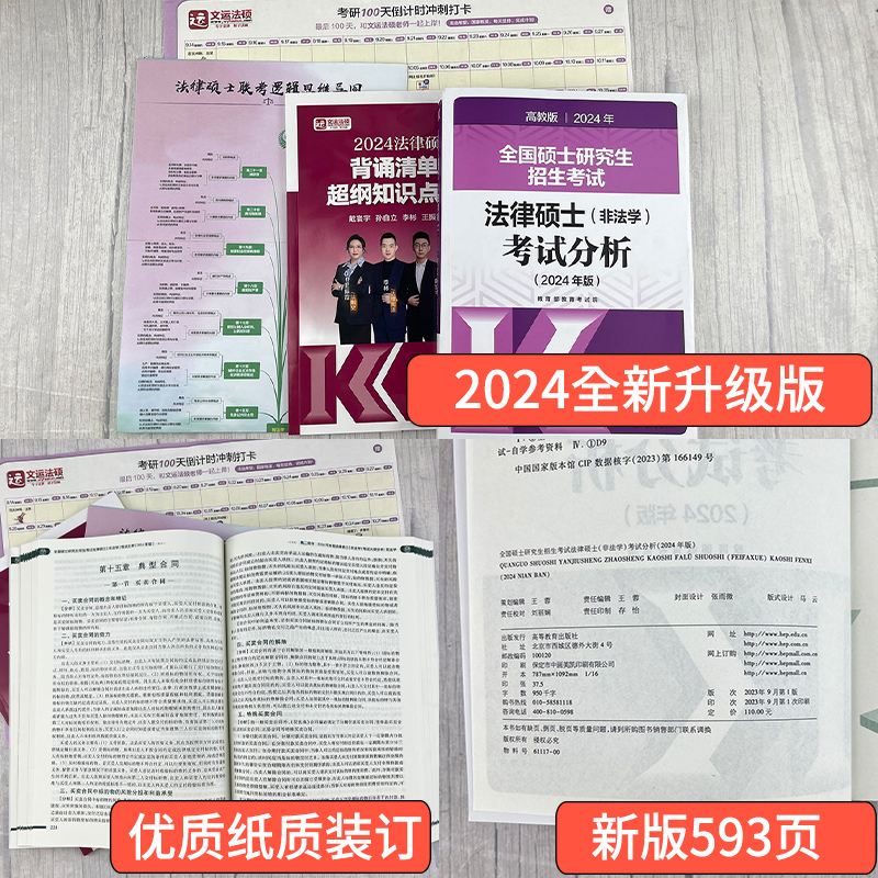 []2024非法学历年真题详解 [正版]文运2024法律硕士联考法条分析及案例分析专项突破 2025民法刑法学高清大图