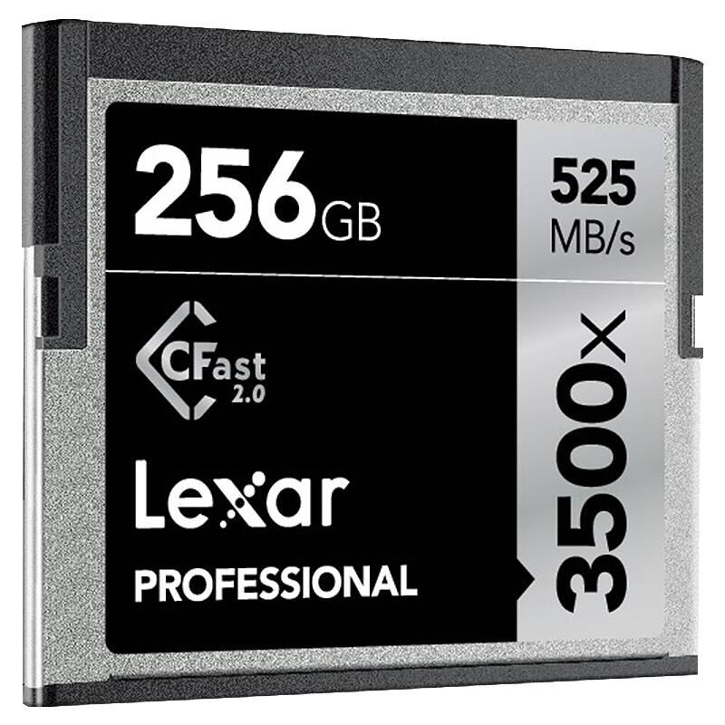 雷克沙(Lexar)256GB CFast 2.0卡3500X读525MB/s写445MB/s单反相机内存卡摄像机存储卡